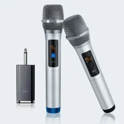 무선 UHF 더블 마이크 세트 마이크 2ea 수신기