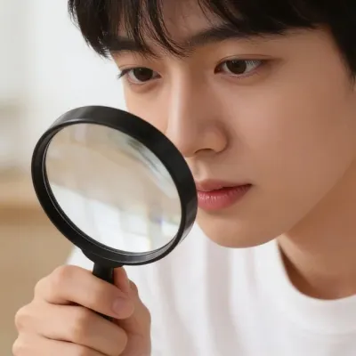 돋보기 확대렌즈 휴대용 고배율 독서용 신문 시력보조 노안 관찰 학습 도구
