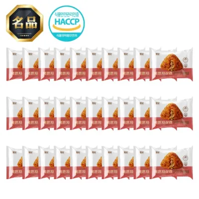 엄지 묵은지삼겹 주먹밥 낱 (냉동) 100g x 30개 [100%국산쌀]