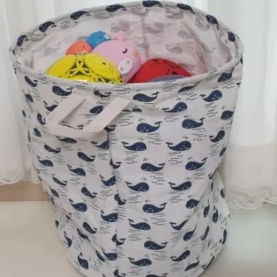 쓰레기분리수거함 재활용분리수거함 빨래함 패브릭 바스켓 고래