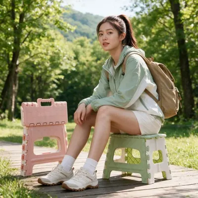 접이식 캠핑 의자 휴대용 미니 간이 체어 낚시 뜰채 나들이 공원 야외 좌석 시트