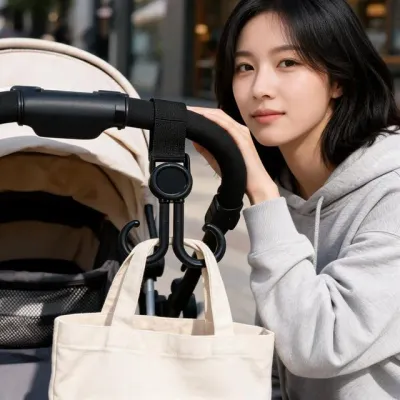 유모차 가방걸이 육아 용품 휴대용 유모차걸이 웨건 휠체어 쇼핑백 고정 후크