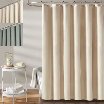 방수 샤워커튼 리넨풍 가림막 욕실공간분리 인테리어 호텔 180cm 150x180 패브릭커튼