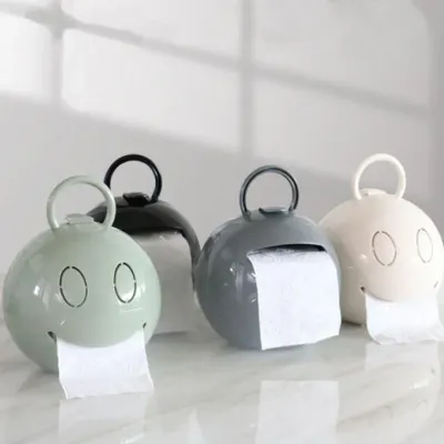 니본 스마일 휴지 케이스 롤 휴지통 휴지함 페이퍼