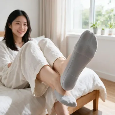 여성 여름 덧신 아이스 미끄럼방지 실내화 신발속덧신 풋커버 4세트
