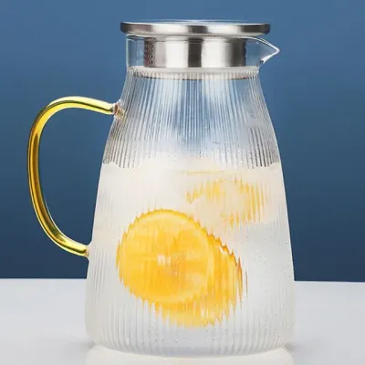 내열유리 물병 1.5L 플리츠 유리저그 티주전자