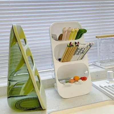 주방수저통 수저정리함 숟가락정리함 3단