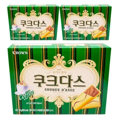 크라운제과 쿠크다스 커피 128gx3개입
