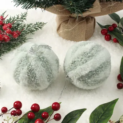 퓨어그린 패브릭 장식볼 2P(10cm) (라인폼폼이)