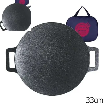 멀티 캠핑 그리들팬 33cm 전용가방 업소용불판 삼겹살구이판 주물고기불판 고기구이판