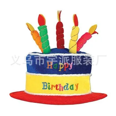 생일케이크모자 이우 공장은 생일 케이크 모자 오색 촛불 생일 모자 파티 공연 무대 모자 소