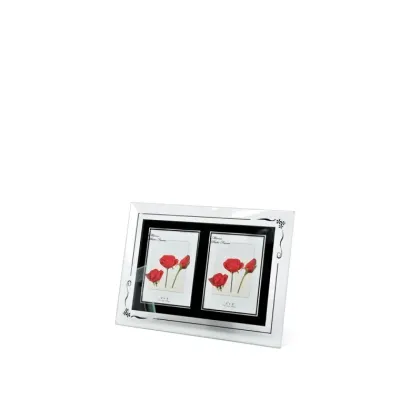 Kimspp 깔끔한품질 국산 크리스탈 2단 유리액자 (2R+2R) 인테리어 사진 그림 액자