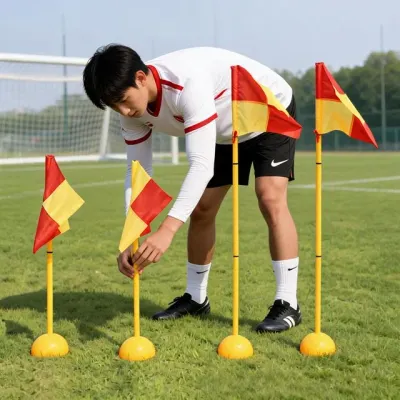 축구 코너킥 깃발 운동장 야외 경기장 잔디 구장 훈련용 4P