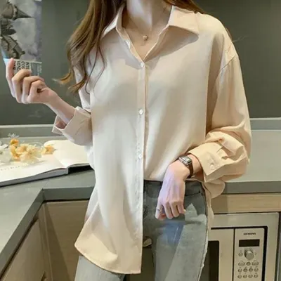 봄 가을 여성 셔츠 쉬폰 카라 블라우스 봄블라우스 봄셔츠