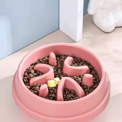슬로우 피더 펫 식기 강아지 고양이 밥그릇 급체 방지