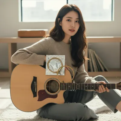 어쿠스틱 기타 스트링 6줄 통기타 줄 교체용 소모품 악기 현 관리 유지보수 아이템