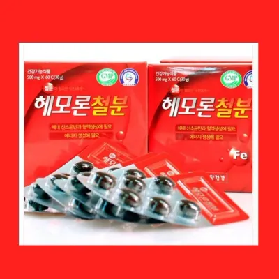 [순수한삼] 종근당건강 헤모론철분 500mg x 60 캡슐 1개월분
