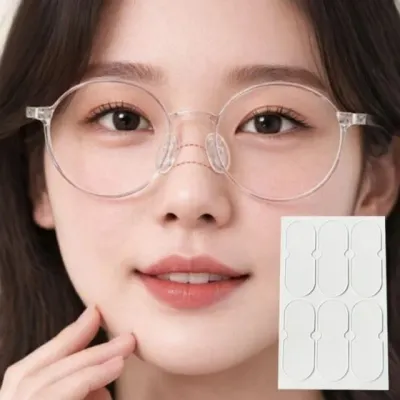 PK 안경 실리콘 6P 투명 자국방지 스티커 실리콘코받침 안경실리콘코받침 안경코받침스티커