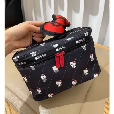 헬로키티 메이크업 파우치 산리오 키티가방 화장품 여행용 대용량 메이크업박스 나일론탑핸들 R62