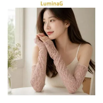암워머 플라워 패턴 비침 로즈 퍼플 색상 선택 데일리 레이어드