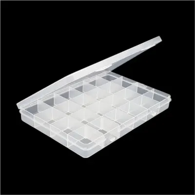 투명 소품케이스 정리 보관 파츠 부품 칸막이 24칸 6x4 수납 아크릴 플라스틱