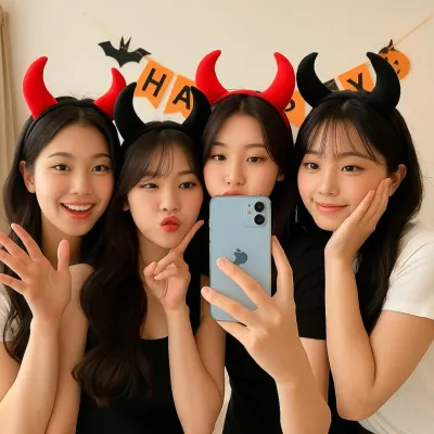 [큰손할인] 악마머리띠 월드컵 응원 대한민국 붉은악마 악마뿔 할로윈 코스튬 이벤트 의상 장식 파티 헤어