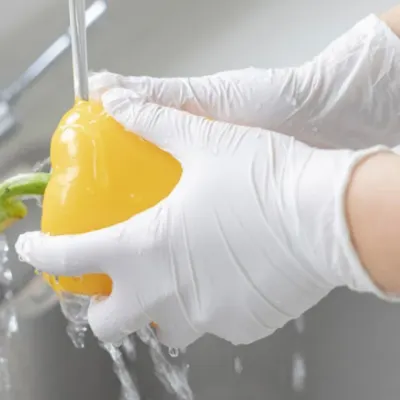다용도 니트릴장갑 라텍스 식품 논슬립 100매 흰색