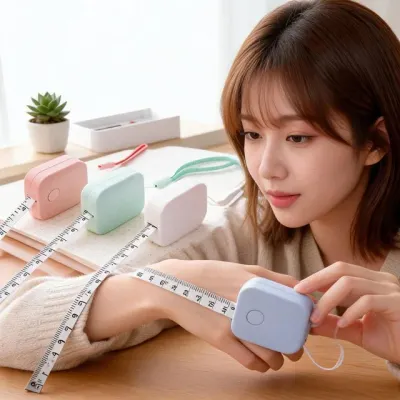 줄자 휴대용 미니 피팅 계측기 사무실 여행 데일리 미니멀 스타일 150cm
