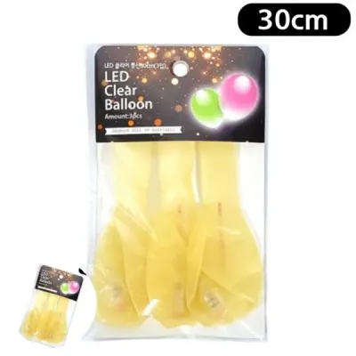 불들어오는풍선 LED풍선 생일이벤트풍선 라이트풍선 조명풍선 LED 풍선 클리어 30cm 3개입
