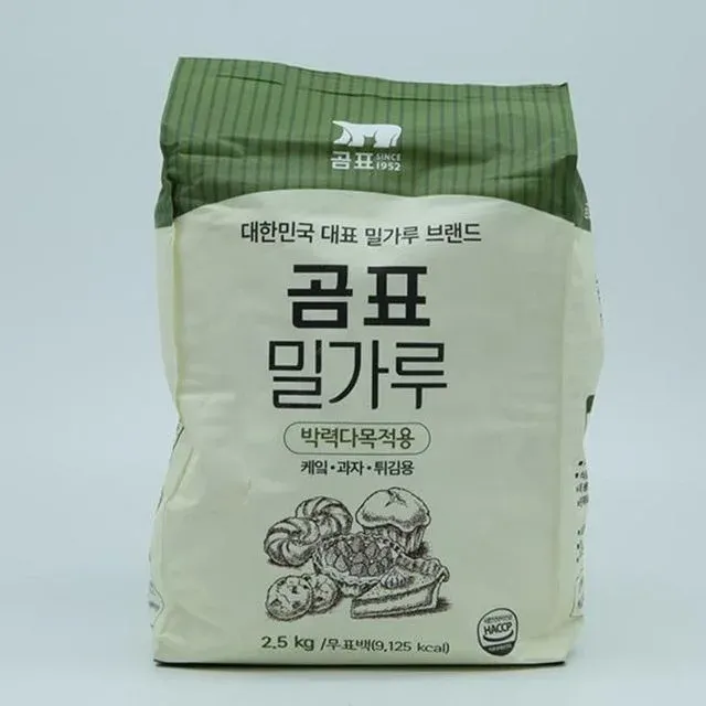 곰표 박력 밀가루 2.5kg 파운드케이크재료 붕어빵재료 쿠키재료