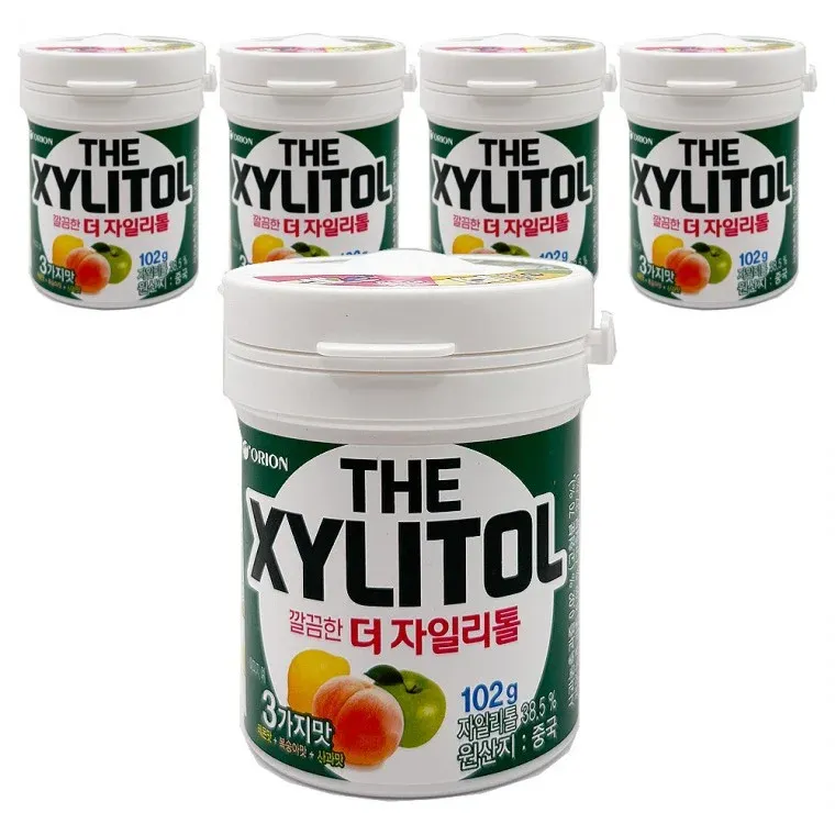 오리온 더 자일리톨 껌 용기 102g x 5개