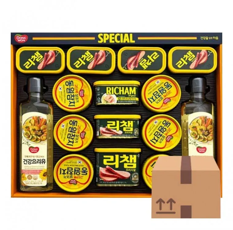 동원 스페셜39호 선물세트 한박스 4세트입 참치 리챔 식용유 설 추석 선물