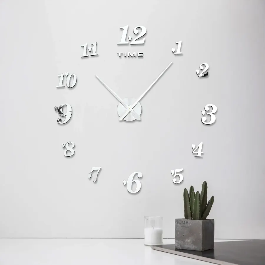 DIY 미니하트 붙이는 벽시계 디자인벽시계 실버