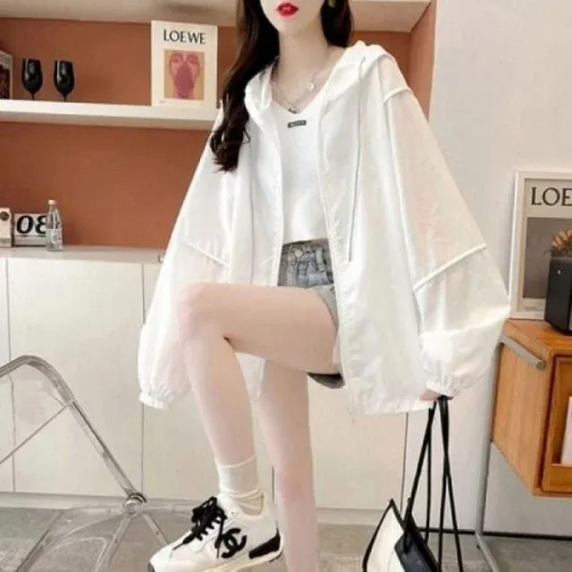 루즈핏 여성 바람막이 점퍼