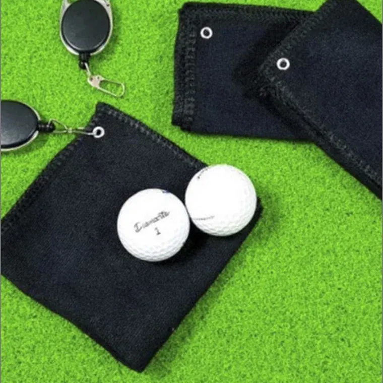 골프볼 타올 릴홀더 골프공 닦기편한 필드용 흡수수건