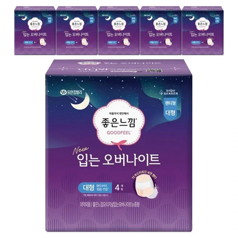 좋은느낌 입는 오버나이트 대형 4입 x 6팩