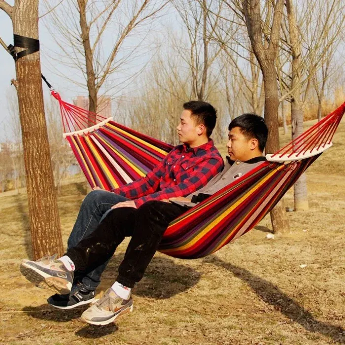 캠핑 2인용 해먹 그물침대 야외 나무걸이 고급