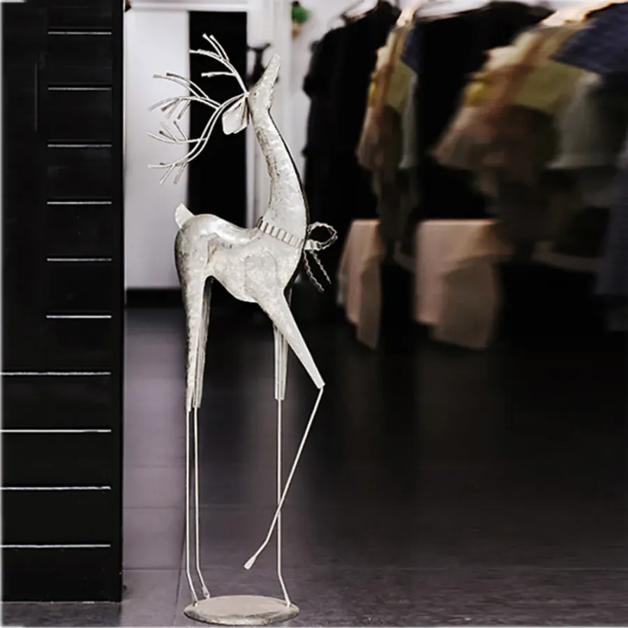 빈티지 실버 사슴 플로어 장식품C-2(89cm)