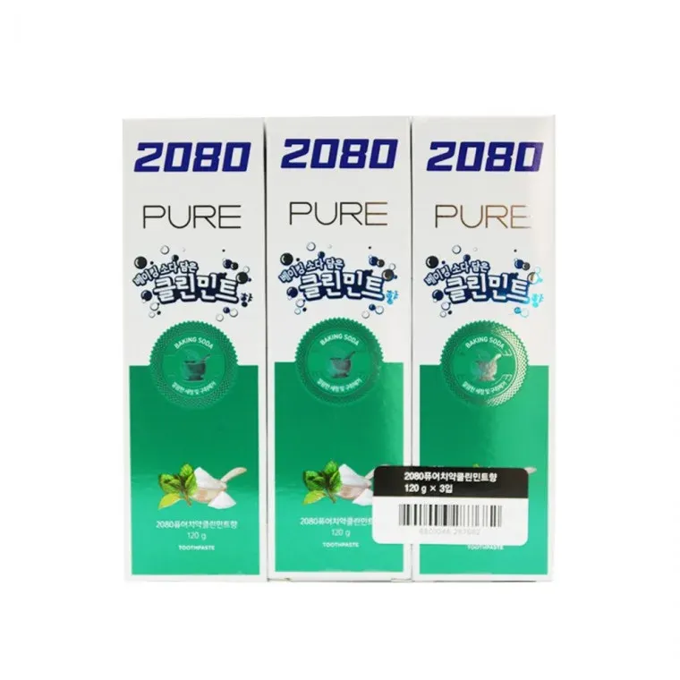 2080 퓨어치약 클린민트향 120g 3입