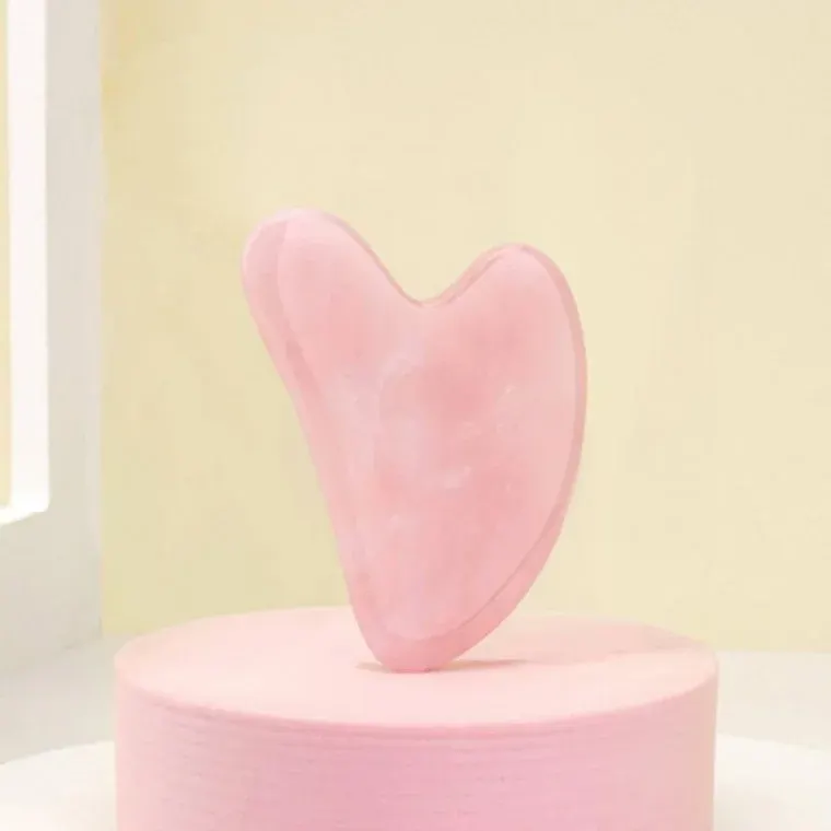 로즈쿼츠 하트 괄사 마사지 얼굴 림프 순환 마사지기