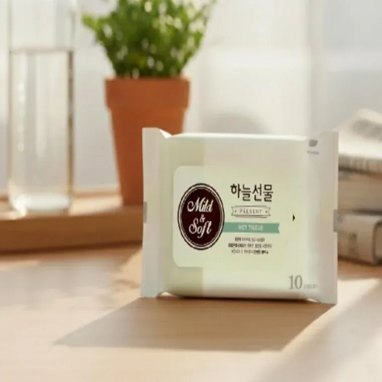휴대용 물티슈 10매 리필 10개 병원물티슈 물티슈10매