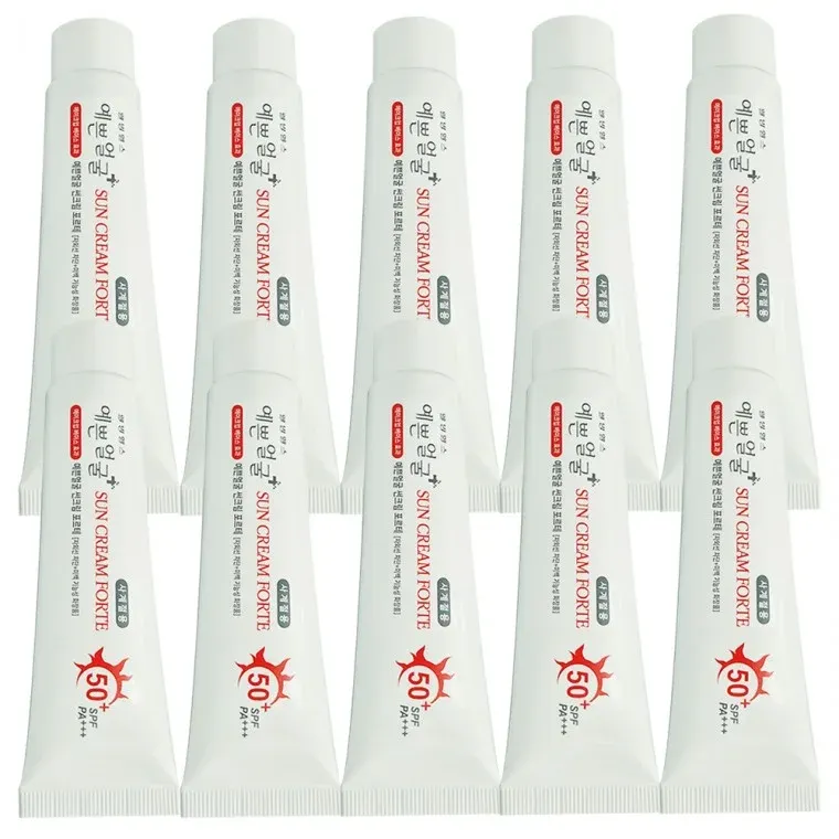 웰빙헬스 예쁜얼굴 썬크림 포르테 25g 10개