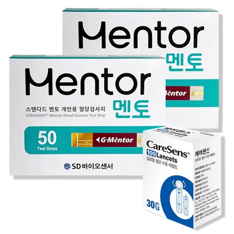 에스디 스탠다드 멘토 혈당시험지 100매 + 침100