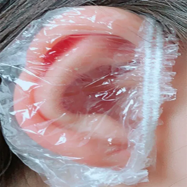 염색 귀덮개 70P 염색귀마개비닐캡 귀비닐덮개 미용귀마개비닐캡