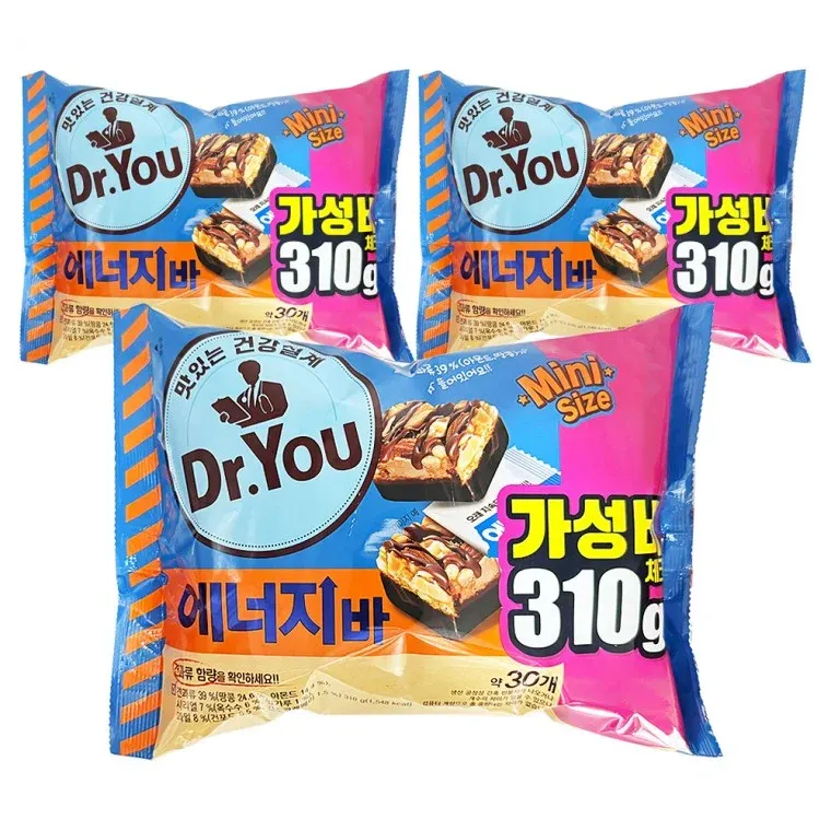 오리온 닥터유 에너지바 미니 310G x 3개