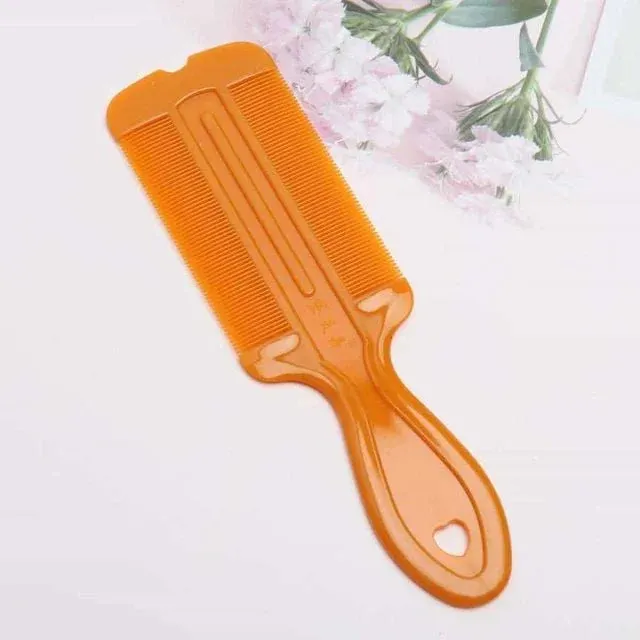 모노리빙 플라스틱 촘촘한 참빗 손잡이형 헤어빗 여행용빗