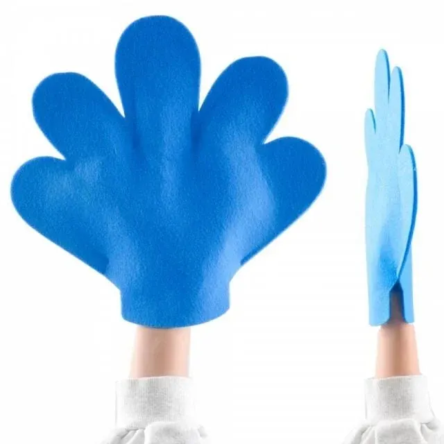 블루 펠트 손바닥장갑 응원용품 대형 30cm