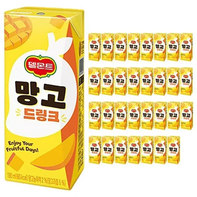 롯데 델몬트 망고 드링크 190ml x 32팩