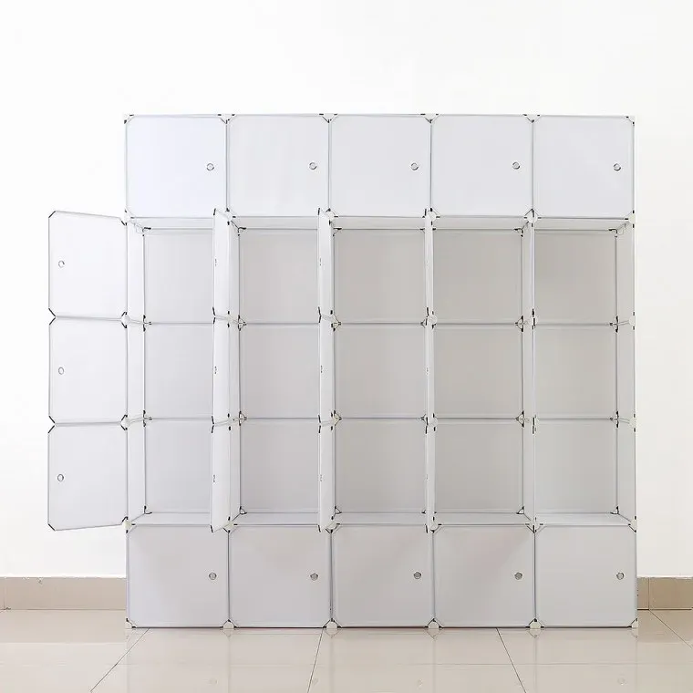 심플리 화이트 선반 옷장(175x175cm) DIY 옷수납장
