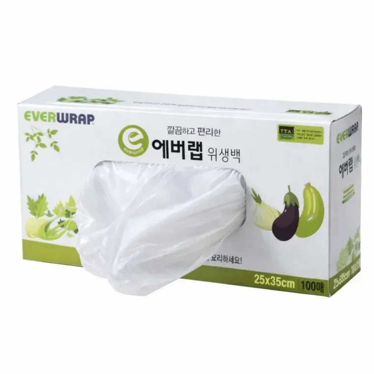 깔끔하고 편리한 에버랩 휴대용 위생백 25cm x 35cm 100매 1개